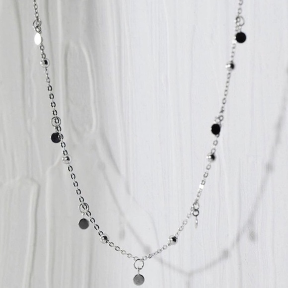 ⭐️Insta coin bead sterling silver necklace - Picture 4 of 6